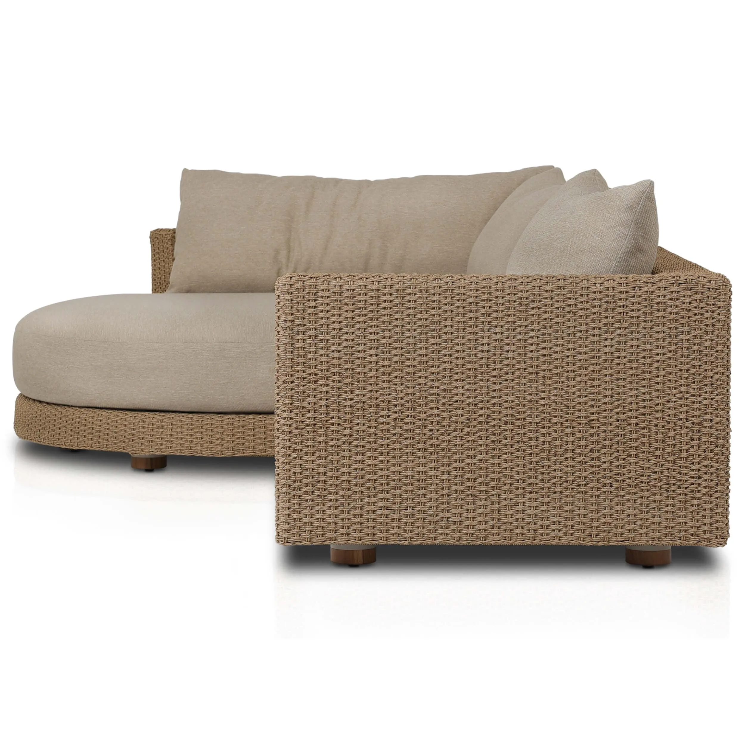 Sylvan 2 Piece Outdoor Sectional, Dove Taupe