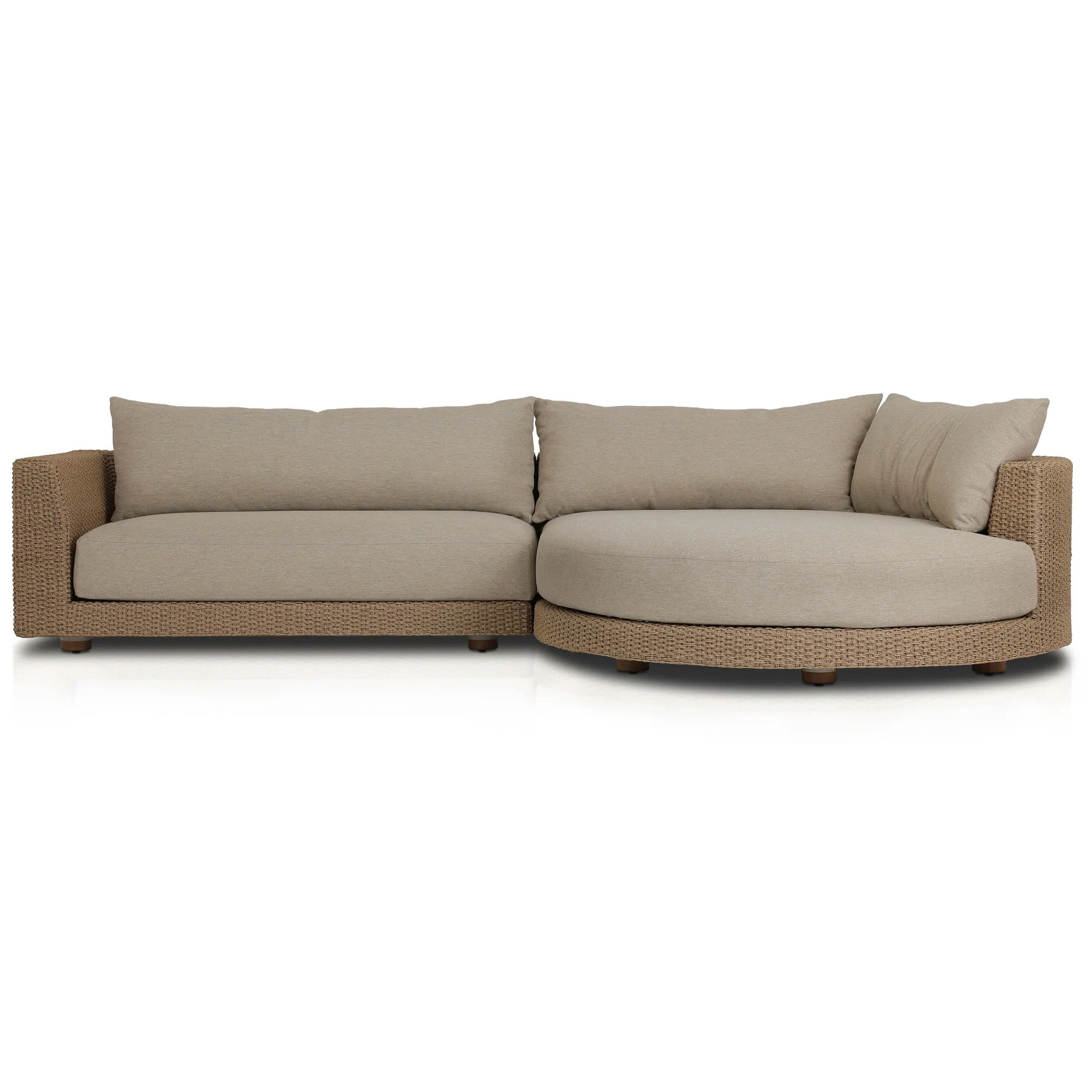 Sylvan 2 Piece Outdoor Sectional, Dove Taupe