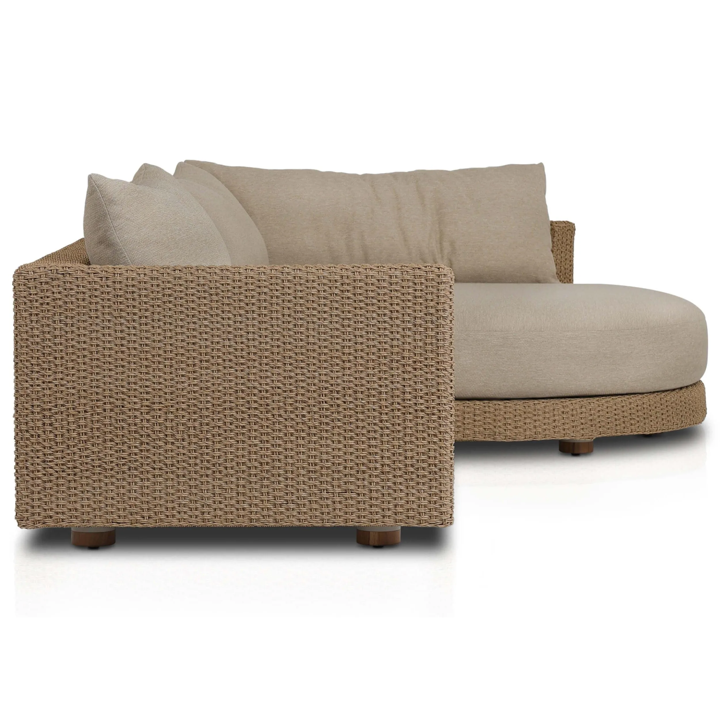 Sylvan 2 Piece Outdoor Sectional, Dove Taupe