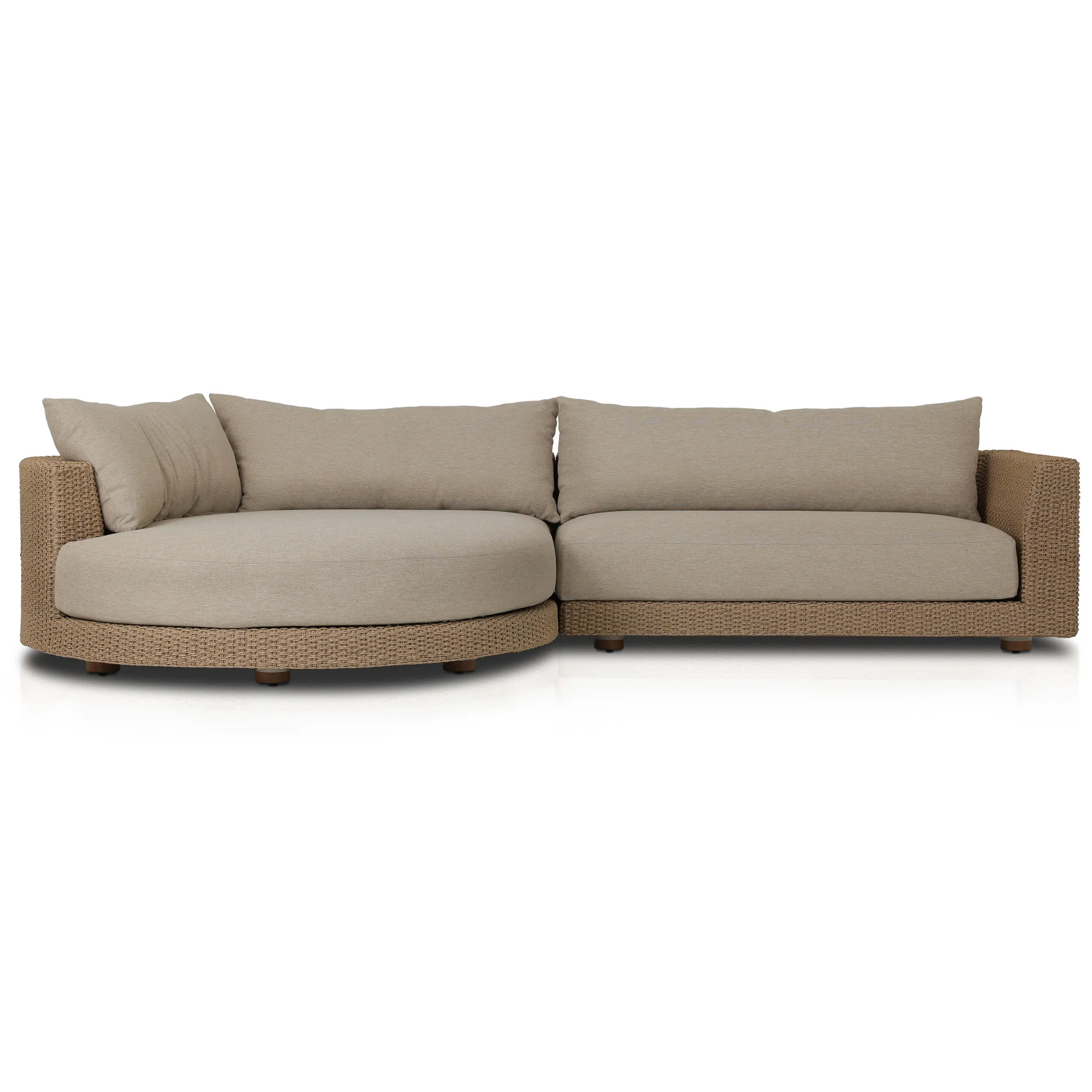 Sylvan 2 Piece Outdoor Sectional, Dove Taupe