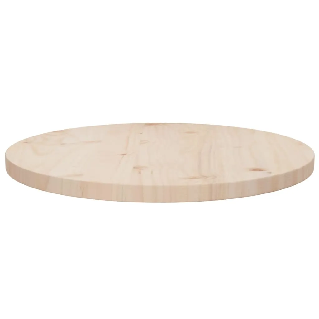 Table Top Ø50x2.5 cm Solid Wood Pine