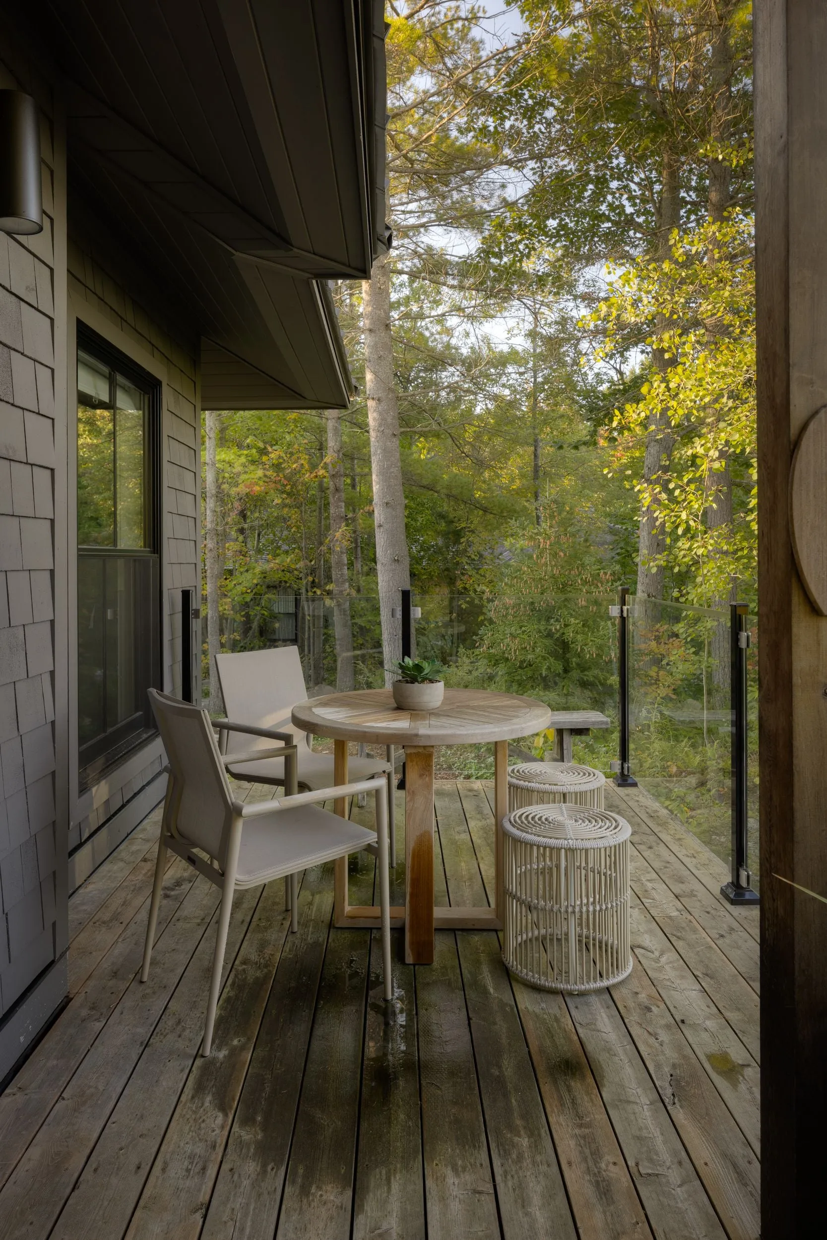 Teak Pedestal Bistro Table