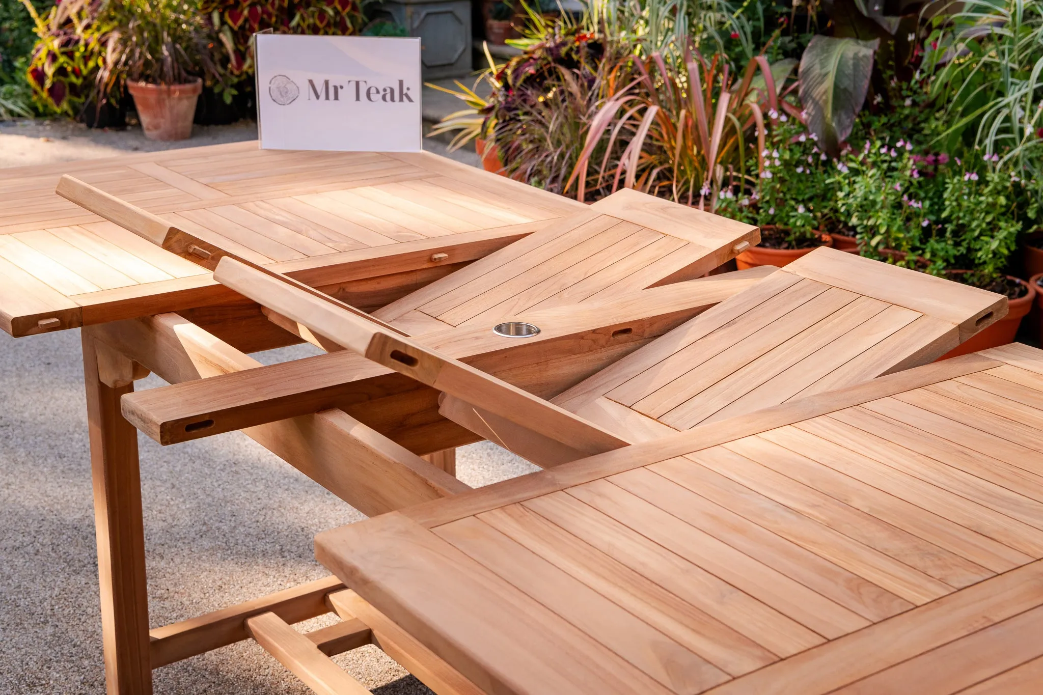 The Chartwell Rectangle Extending Teak Table