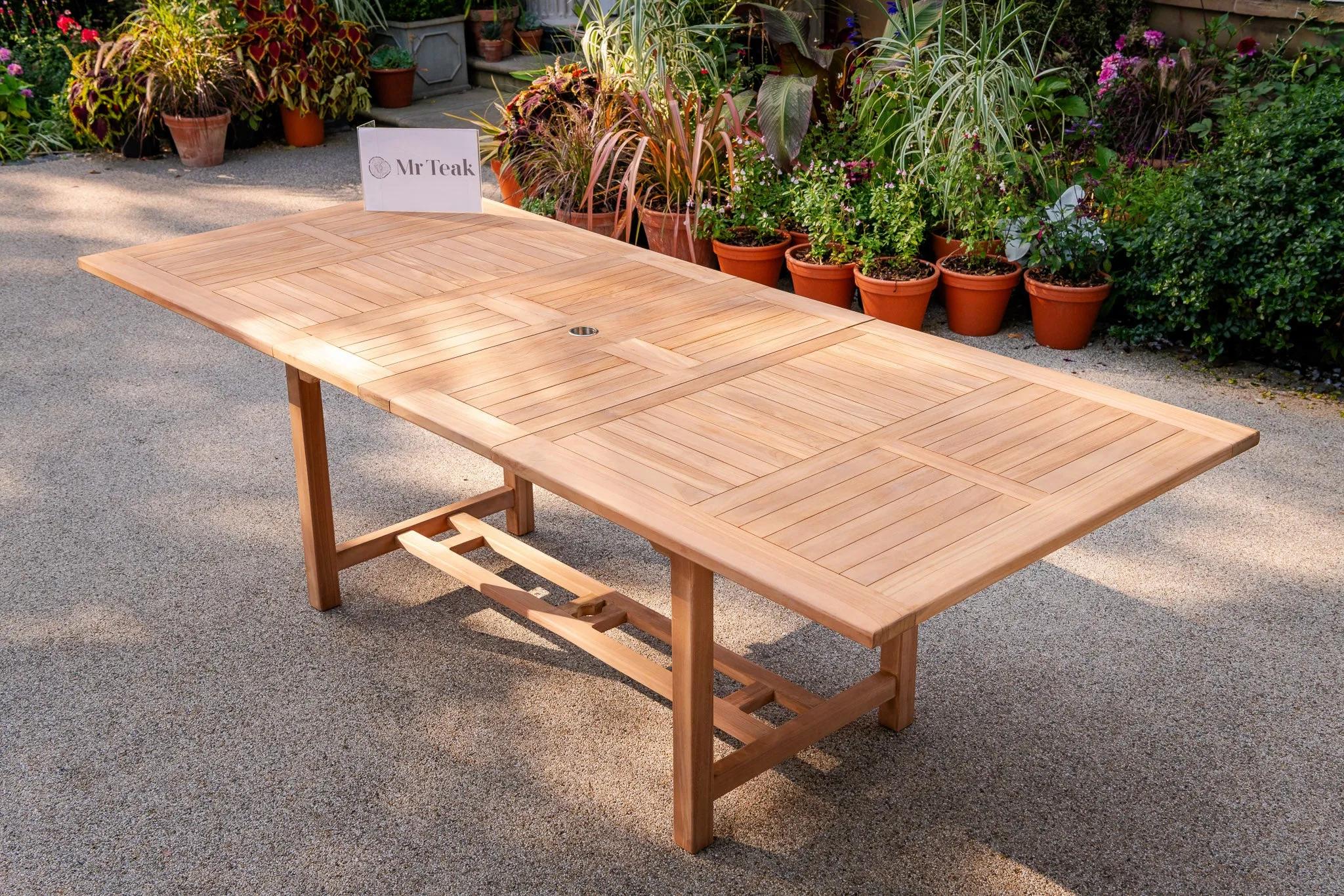 The Chartwell Rectangle Extending Teak Table