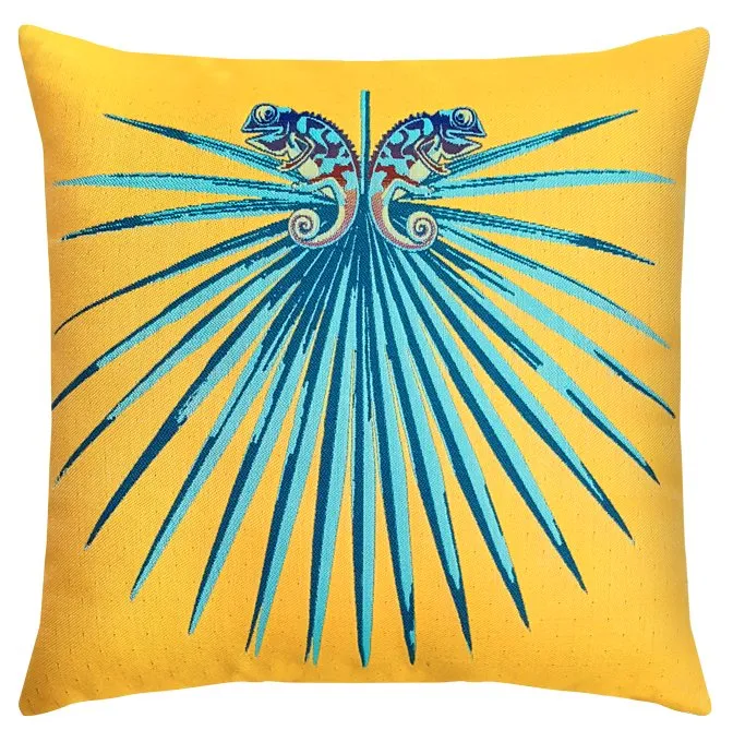 Tropics Chameleon Sunbrella® Outdoor Pillows