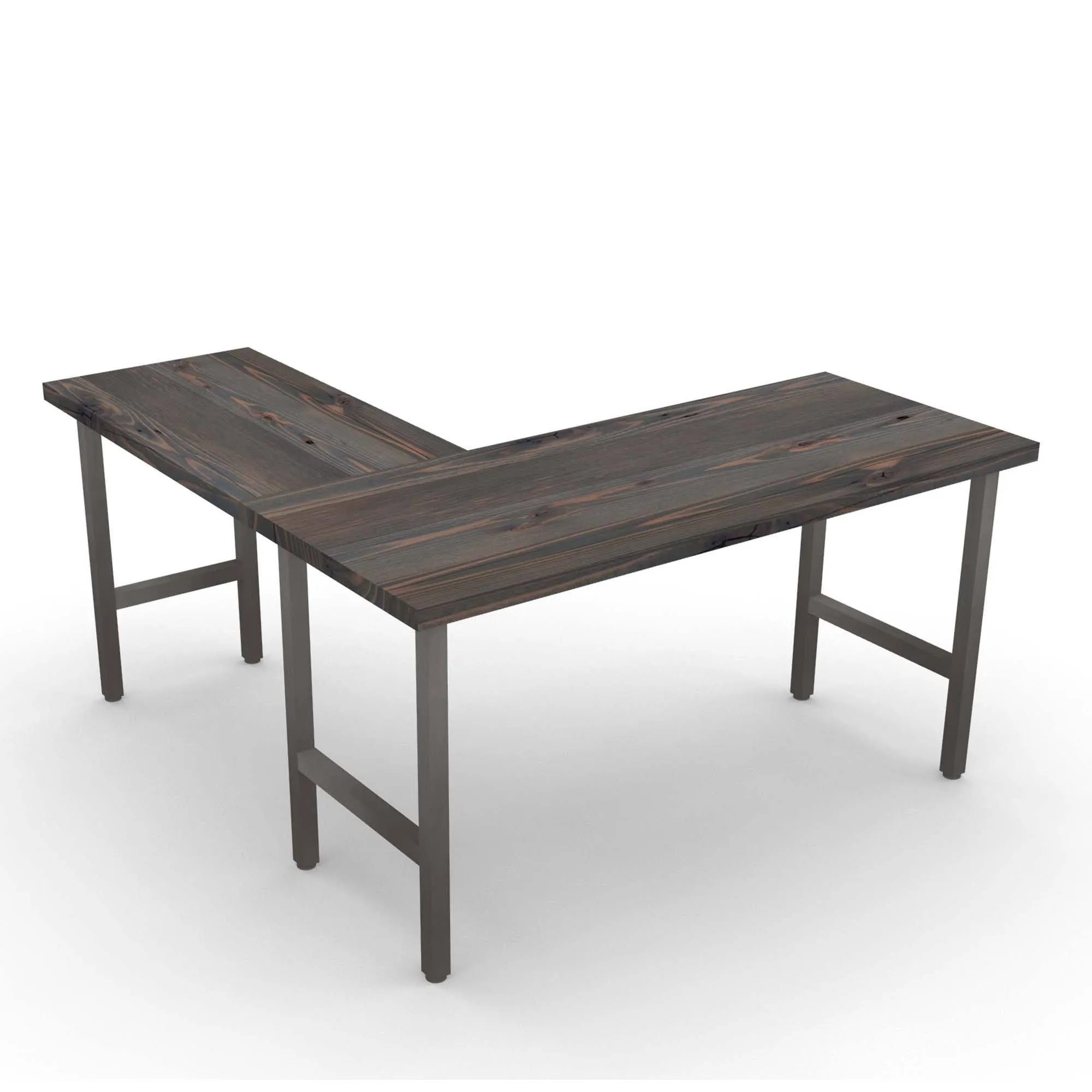 Urban Wood & Steel L Desk