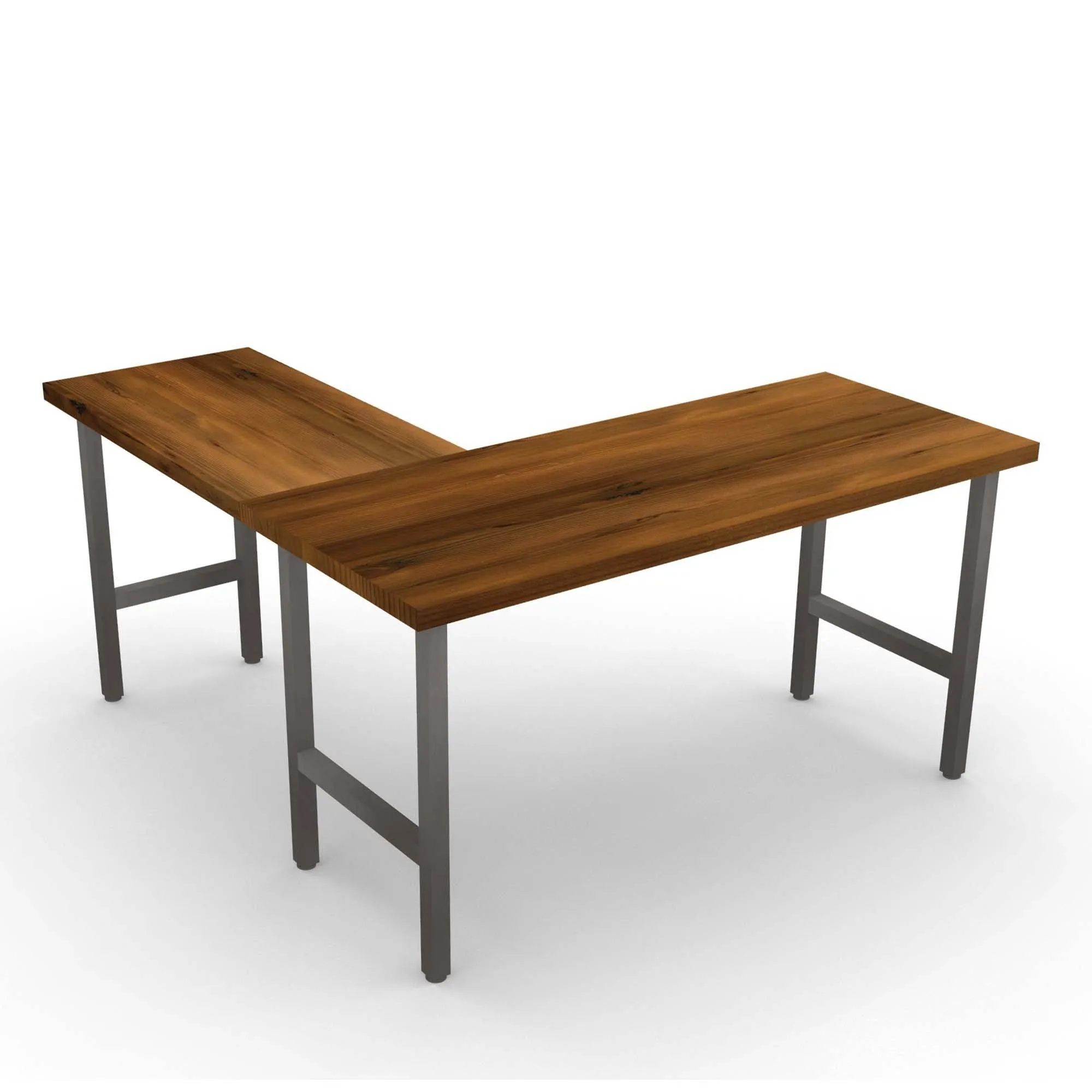 Urban Wood & Steel L Desk