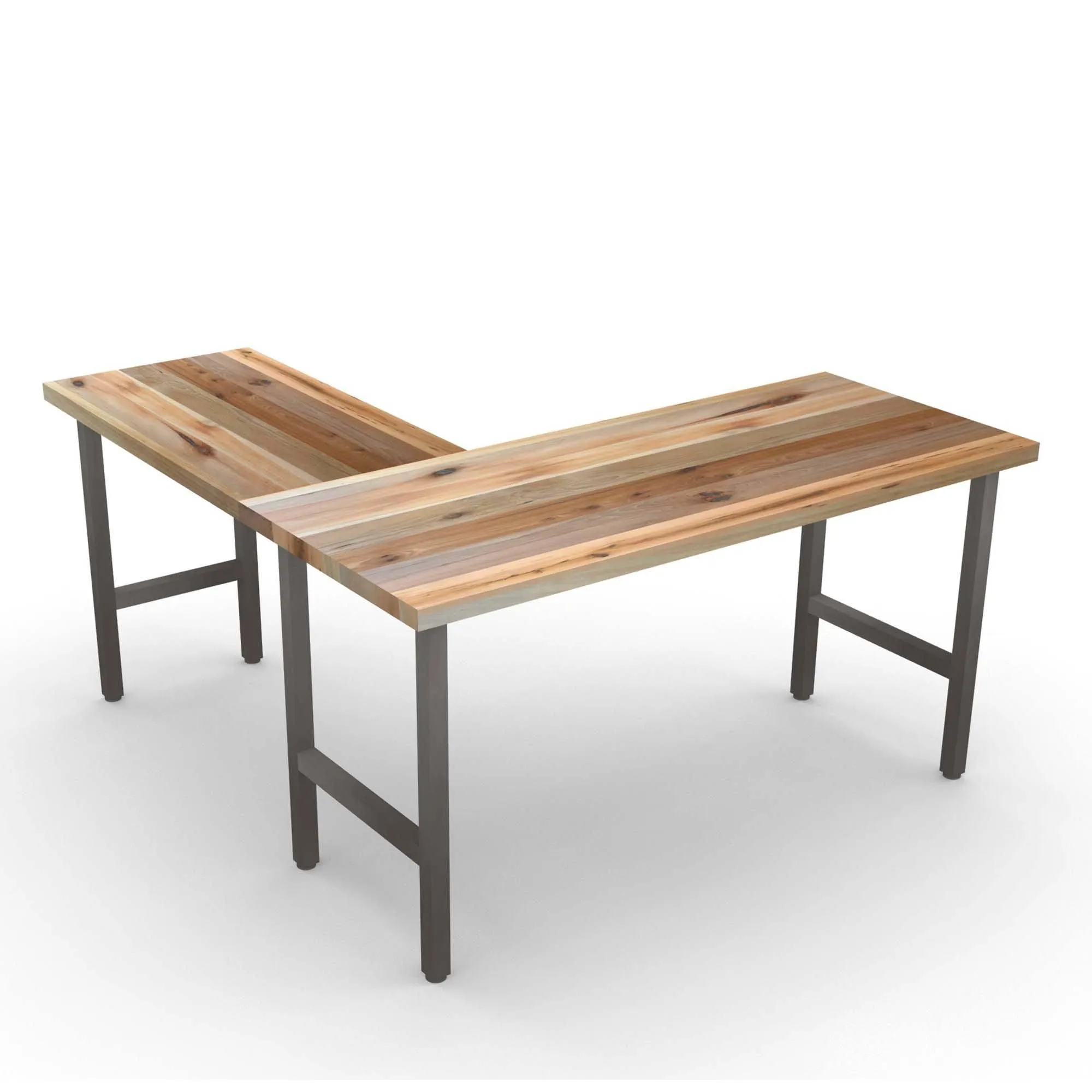 Urban Wood & Steel L Desk