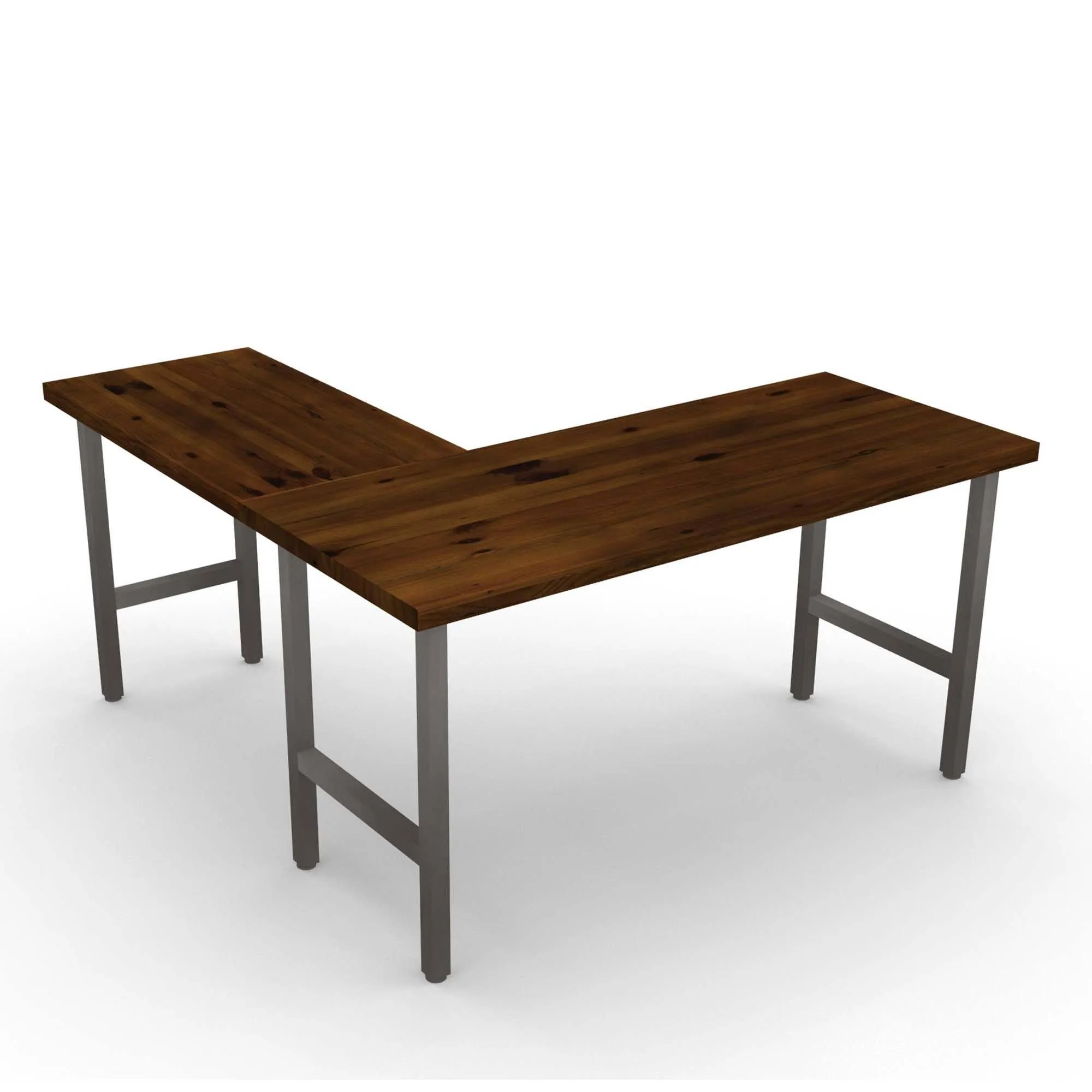 Urban Wood & Steel L Desk