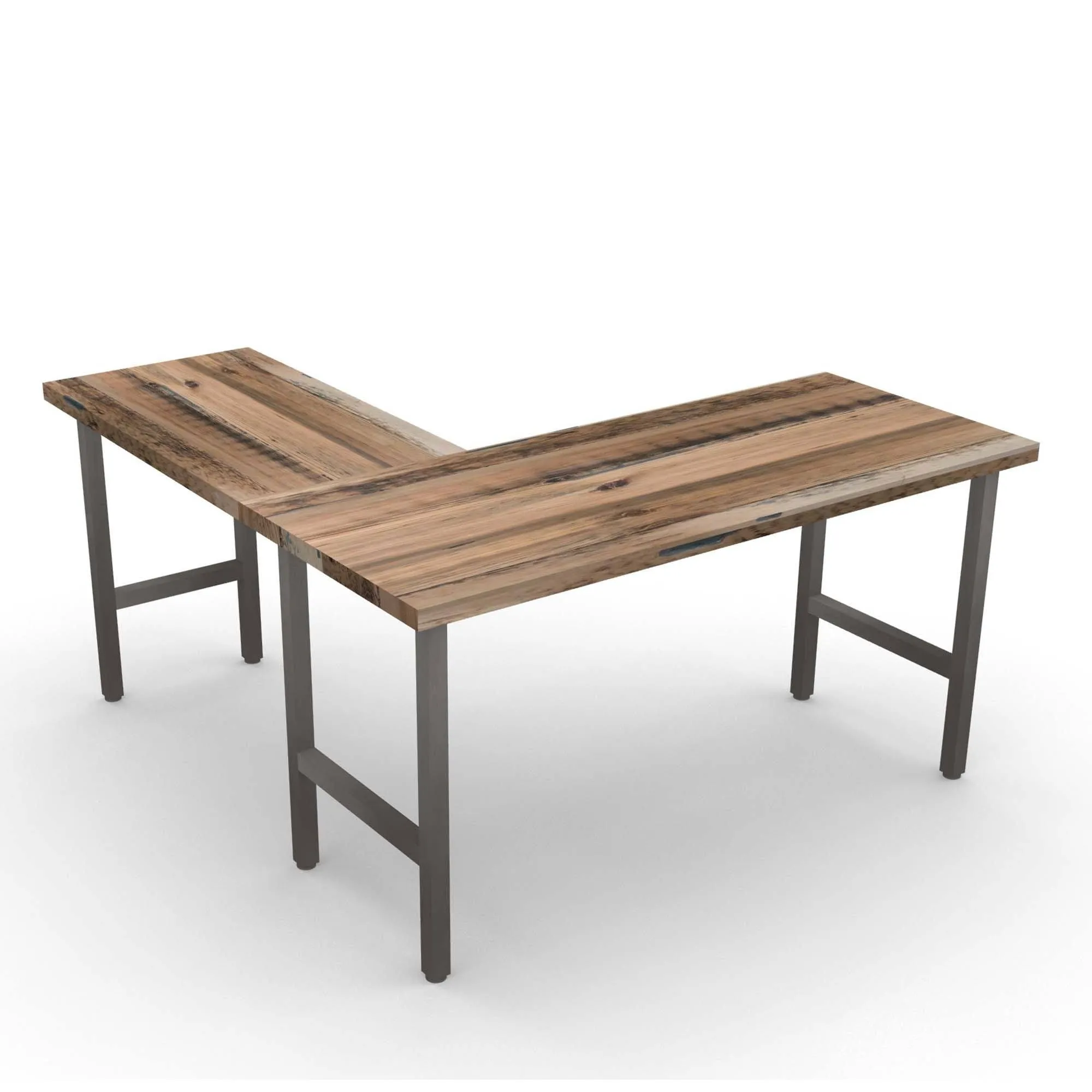 Urban Wood & Steel L Desk