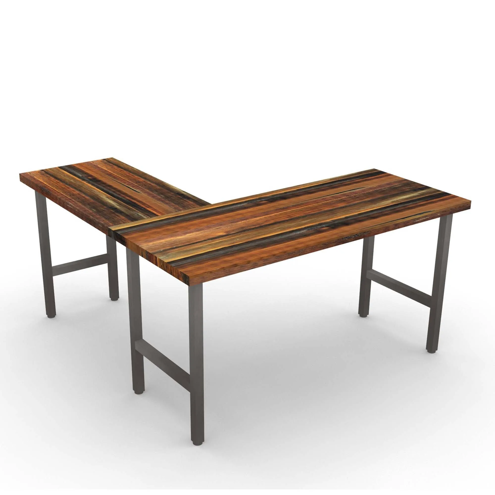 Urban Wood & Steel L Desk